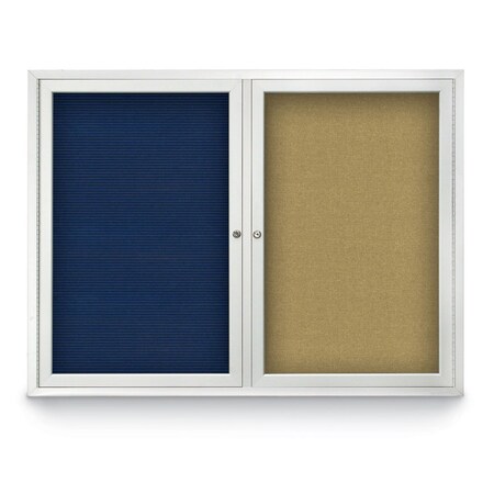 United Visual Products Corkboard, Cork/White, 36" x 36" UV403I-WHITE-CORK